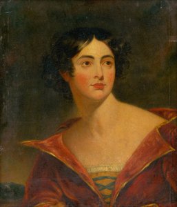 Portret van een vrouw in rode jurk