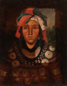 Portret van een jonge man Seminole Indiaan