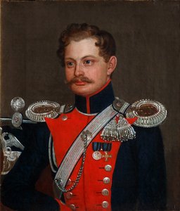 Portret van een stafkapitein van het 3e Elisavetgrad Huzarenregiment, 1837