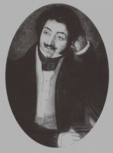 Portret van de componist Alexander Aleksandrovich Alyabyev 1787-1851, 1810s door Unbekannt