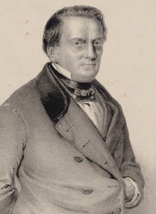 Portret van de componist Franz Lachner 1803-1890, 1850
