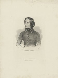 Portret van de componist Franz Liszt 1811-1886, 1840-1850