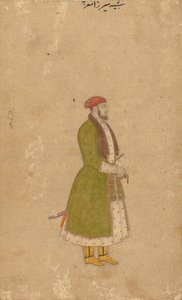 Portret van de Hofdienaar Mirza Muizz, ca. 1680-1700 door Unbekannt