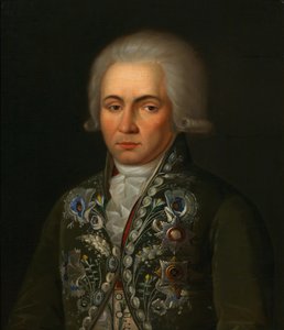 Portret van de dichter Gavrila R. Derzhavin 1743-1816, 1790s door Unbekannt
