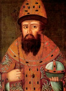 Portret van tsaar Michail I Fyodorovich van Rusland, 1596-1645, begin 17e eeuw