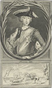 Portret van Tsaar Peter III van Rusland 1728-1762, c. 1750 door Unbekannt