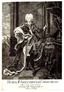 Portret van tsaar Peter II van Rusland 1715-1730 door Unbekannt