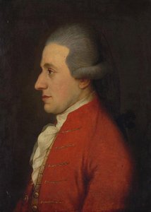 Portret van de componist Wolfgang Amadeus Mozart Hagenauer Mozart, 1780s door Unbekannt