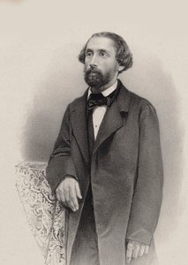 Portret van de pianist en componist Julius Schulhoff 1825-1898, 1860 door Unbekannt