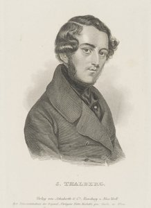 Portret van de pianist en componist Sigismund Thalberg 1812-1871, ca. 1850 door Unbekannt