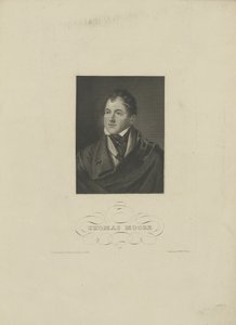 Portret van de dichter Thomas Moore 1779-1852, 1830s door Unbekannt
