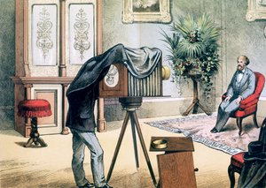 Portretfotografenstudio, ca. 1880 door Unbekannt