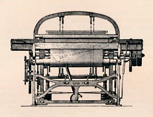 Vooraanzicht van een krachtweefgetouw, 1836, 1904