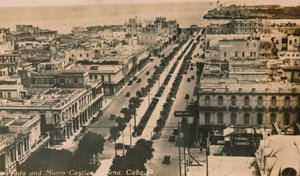 Prado en Morro Kasteel, Havana, Cuba, ca. 1900 door Unbekannt