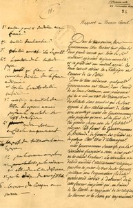 Voorbereidende aantekeningen voor het Concordaat, 22 november 1800 door Unbekannt