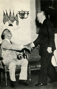 President Benes bezoekt F. D. Roosevelt in 1942, 1947 door Unbekannt