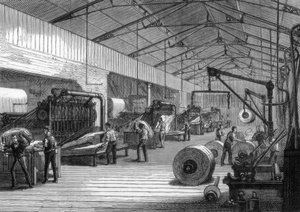 Perskamer, kantoren van de Daily Telegraph, Fleet Street, Londen, 1882