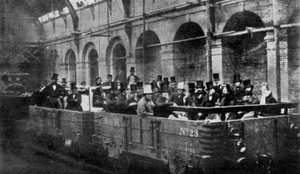 Premier William Gladstone opent de Metropolitan Railway, Londen, 1863 1951 door Unbekannt