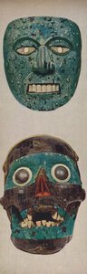 Primitieve culturen in rituele en feestmaskers - Quetzalcoatl en Tezcatlipoca, c1935 door Unbekannt
