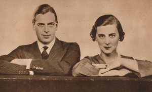Prins George en Prinses Marina, die verloofd raakten op 28 augustus, 1934 1935 door Unbekannt