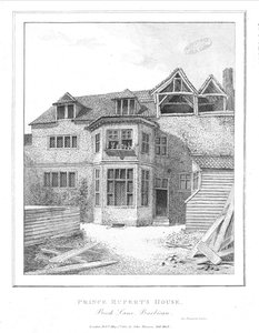 Huis van Prins Rupert, Beech Lane, Barbican, 1800 door Unbekannt