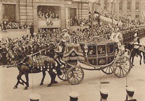 Prinses Elizabeth en haar neef Lord Lascelles met de Prinses Royal, 1937 door Unbekannt