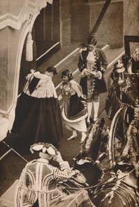 Prinses Elizabeth arriveert voor de Kroning van haar ouders, 1937