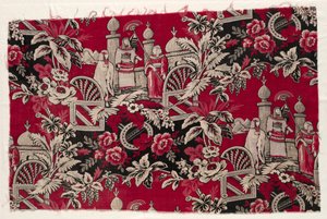 Gedrukt Katoen met Egyptische Scène, 1800s