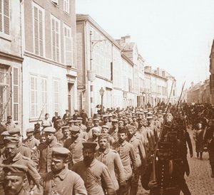 Gevangenen, Chalons, Noord-Frankrijk, c1914-c1918