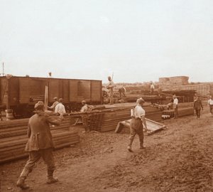Gevangenen, Genicourt, Noord-Frankrijk, ca. 1914-ca. 1918