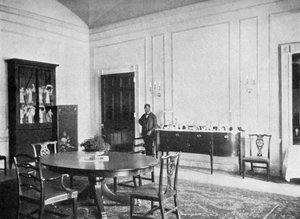Privé-eetkamer in het Witte Huis, Washington DC, VS