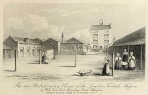 Proefhuis van de London Female Mission, 57 White Lion Street, Islington, Londen, c1836 door Unbekannt