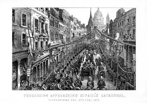 Processie nadert St. Paul