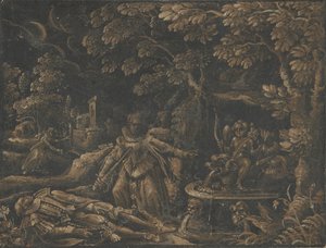Pyramus en Thisbe door Unbekannt
