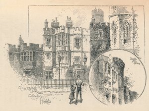 Bibliotheek van Koningin Elizabeth. Schets vanaf het Noordterras, 1895 door Unbekannt