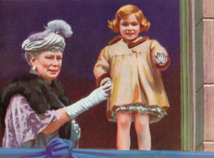 Koningin Mary en Prinses Margaret bij de gelegenheid van het Zilveren Jubileum van Koning George V