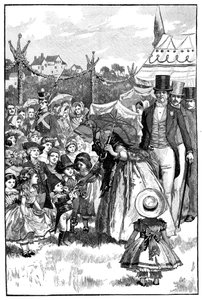 Koningin Victoria en Prins Albert op een feest, Coburg, Duitsland, c1840s, 1900 door Unbekannt