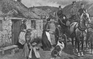 Koningin Victoria en haar Highland Huurders, ca. 1870s, 1901 door Unbekannt