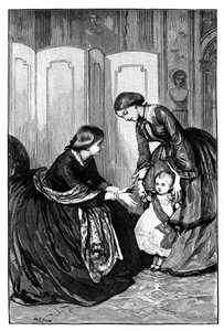 Koningin Victoria en haar kleine kleinzoon, prins Wilhelm van Pruisen, ca. 1883 door Unbekannt