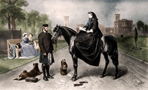 Koningin Victoria in Osborne House, 1865 1906 door Unbekannt