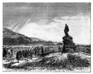 Koningin Victoria onthult een standbeeld van prins Albert in Balmoral, Schotland, 1860s door Unbekannt
