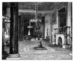 De salon van Koningin Victoria, Osborne House, Isle of Wight door Unbekannt