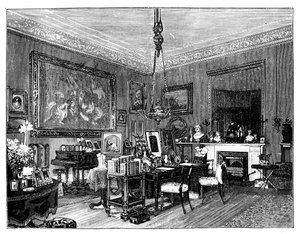 Privé zitkamer van koningin Victoria, Osborne House, Isle of Wight