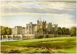 Raby Castle, County Durham, huis van de hertog van Cleveland, ca. 1880