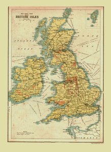 Spoorkaart van de Britse Eilanden door Unbekannt