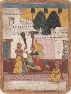 Ramkali Ragini: Pagina uit een Verspreide Ragamala Serie door Unbekannt