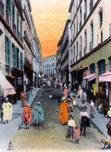 Willekeurige straat, Algiers, Algerije, begin 20e eeuw