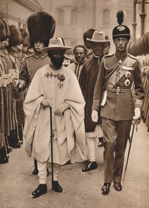 Ras Tafari, prins-regent van Ethiopië keizer Haile Selassie met de hertog van York