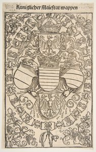 Recto: Wapen van Maximiliaan I als Koning van de Romeinen, verso: Wapen van Florian door Unbekannt