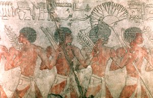 Reliëf met soldaten, Tempel van Hatschepsut door Unbekannt